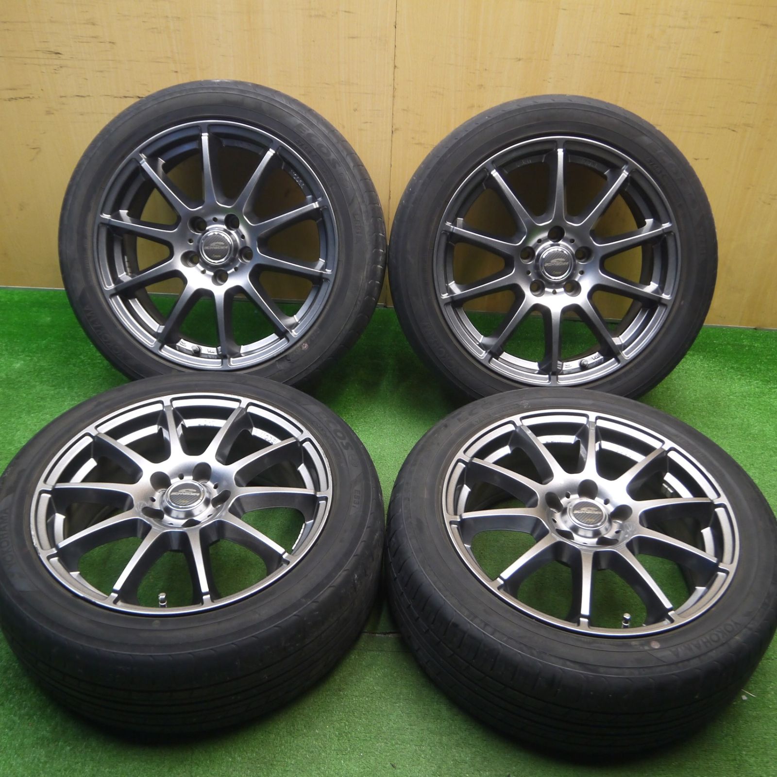 [送料無料] キレイ215/50R17 ヨコハマ エコス ES31 SCHNEIDER ATECH シュナイダー 17インチ PCD114.3/5H5011508Hノ