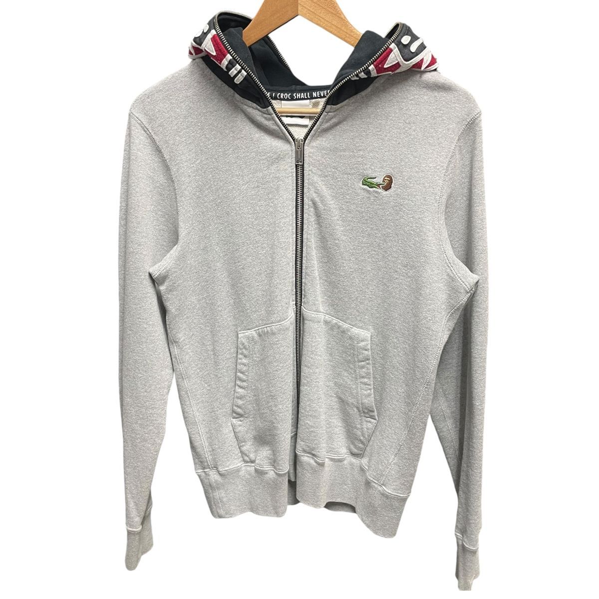 中古】 A BATHING APE アベイシングエイプ × LACOSTE ラコステ クロコダイル フルジップ パーカー 24009392DS -  メルカリ