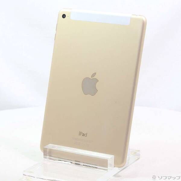 〔 品〕 iPad mini 4 128GB ゴールド MK782J A auロック解除SIMフリー 349