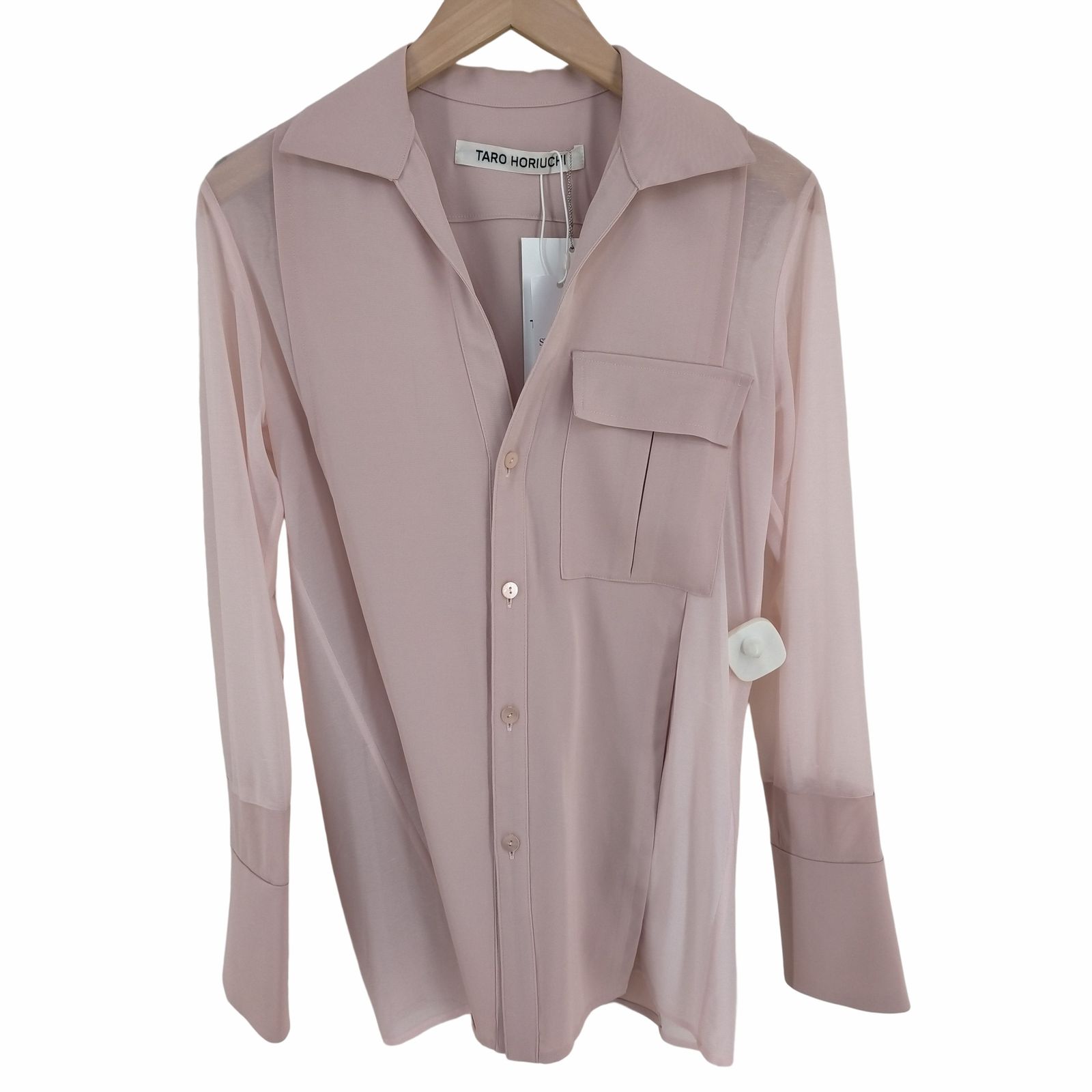 タロウホリウチ TARO HORIUCHI 19SS シア―切替オープンカラーシャツ