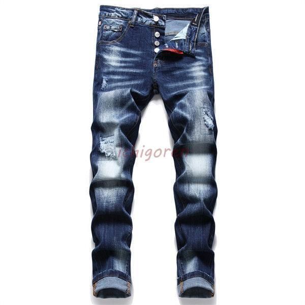 デニムパンツ ダメージ加工ジーンズ メンズ ダメージ加工