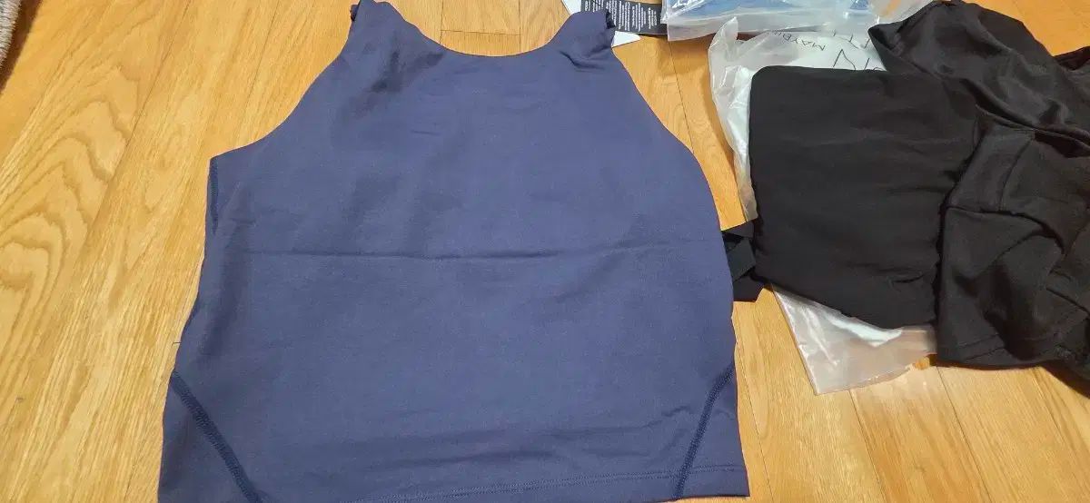 SUKALA】ハートプリントセパレートタンクトップ（M／ネイビーブルー