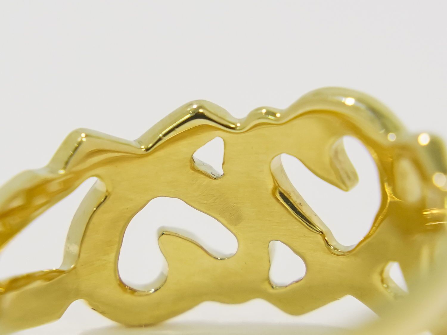 本物 ティファニー TIFFANY &Co. トリプル ラビングハート 750 YG  