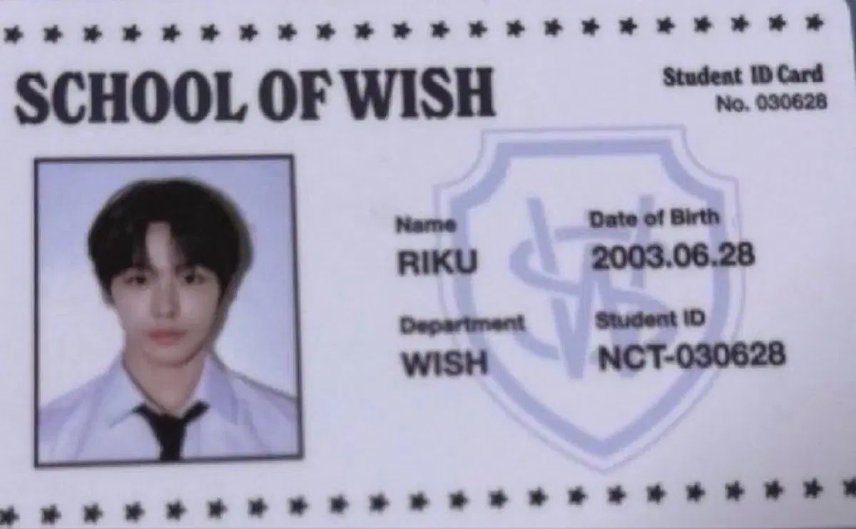 NCT(エヌシーティー) WIND AND WISH リク 学生証 出品 nct wish