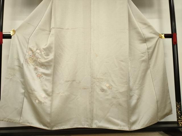 平和屋着物▽訪問着 駒刺繍 飾花文 金糸 やまと誂製 正絹 逸品  