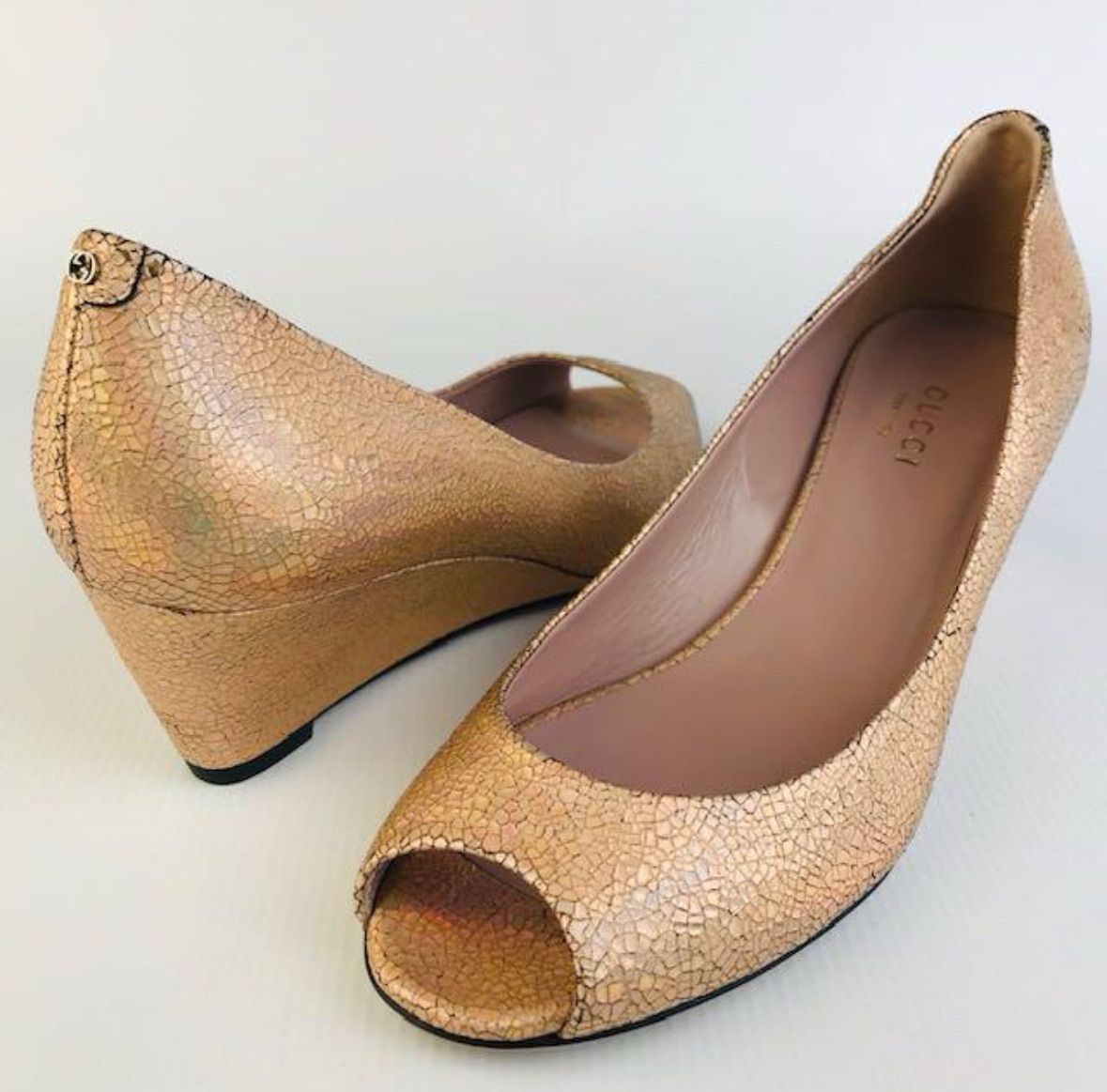 Sergio Rossi セルジオロッシ オープントゥ パンプス ウェッジソール