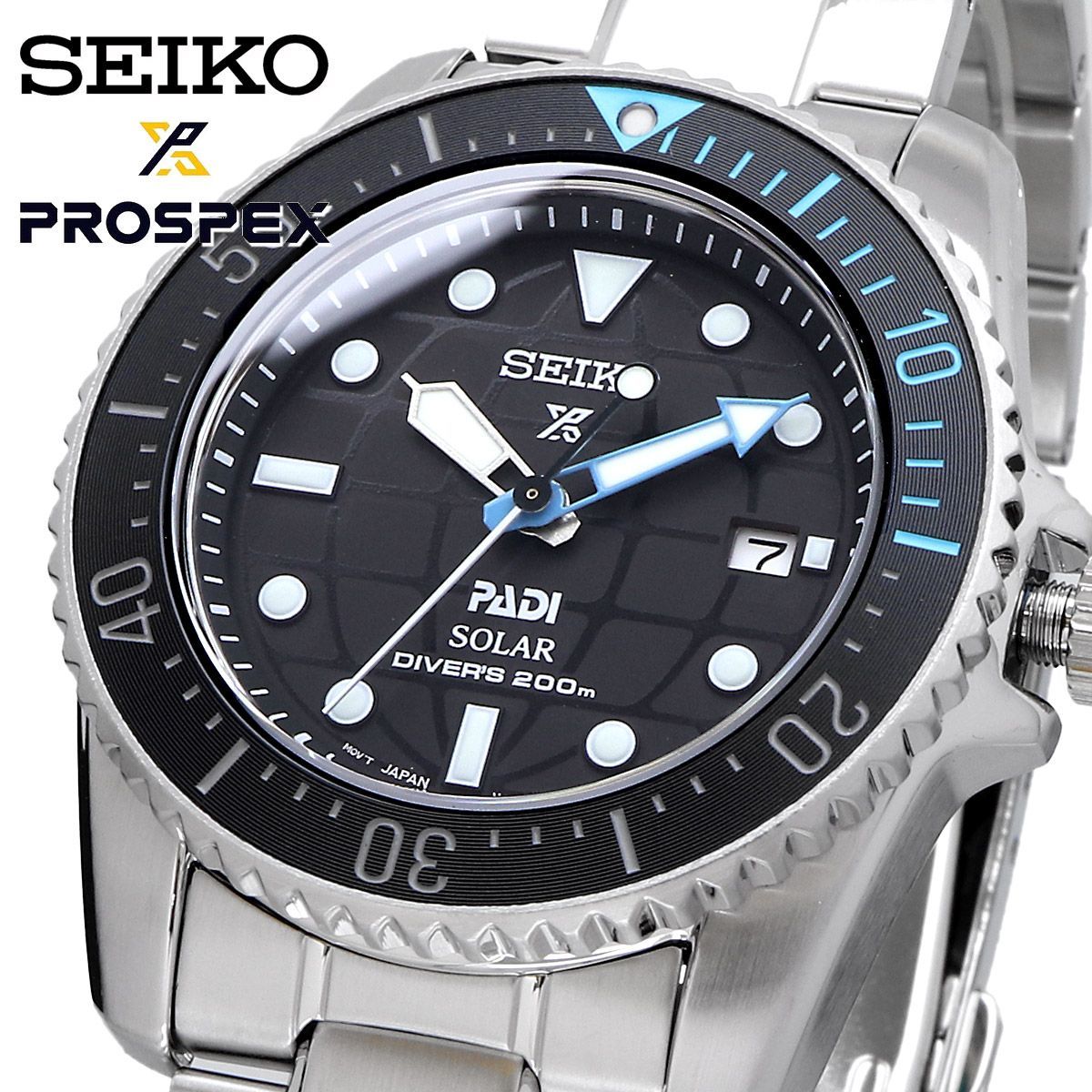 新品 未使用 時計 SEIKO 腕時計 セイコー PROSPEX プロスペックス PADI パディコラボ ソーラー ダイバーズ 200Ｍ防水 38.5mm メンズ SNE575 [並行輸入品]