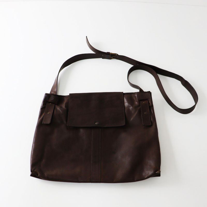 10/31まで　未使用 ビースタッフ 本革 レザーバッグ　ブラウン 未使用 ビースタッフ 本革 レザーバッグ ブラウン 【公式通販】