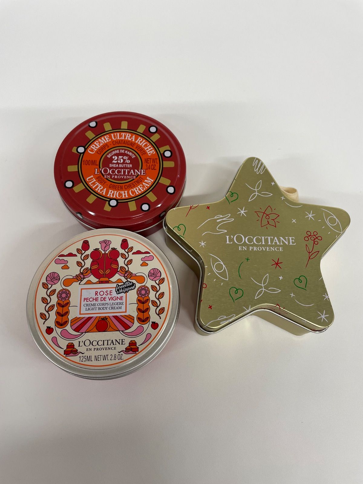 J190 LOCCITANE ロクシタン AM SH リッチボディクリーム/RVP ボディクリーム/テ アールグレイ スノーシアスター おまとめセット