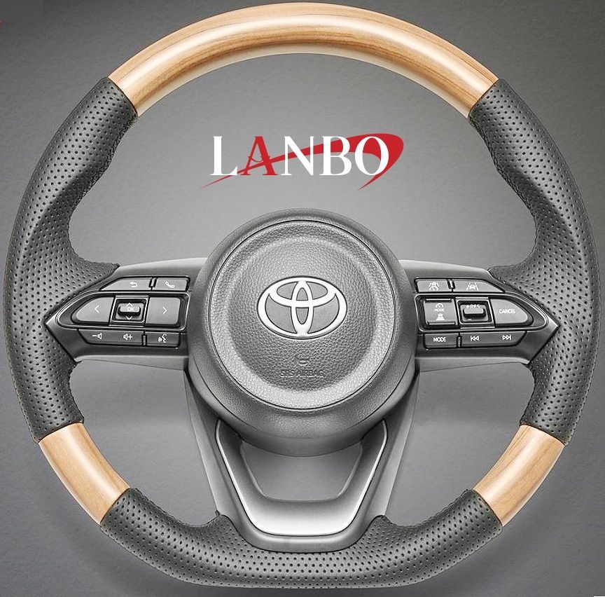 M s 10系 シエンタ MXPL MXPC 2025.8- LANBO オリジナル ガングリップ ステアリング ハンドル ライトウッド ランボ 社外 パーツ 部品 インテリア 内装 カスタム コンビ SIENTA 10シエンタ LST265