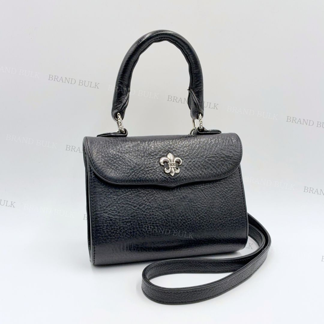 美品】Chrome Hearts Dog Adams レザー ハンドバッグ - メルカリ