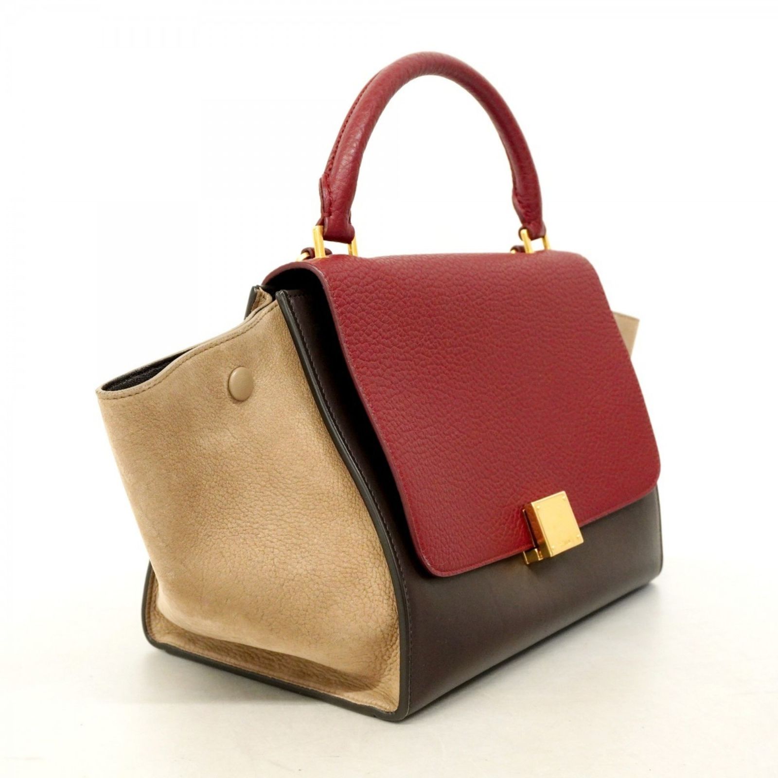 セリーヌ トラペース ボルドーカラー セリーヌ(Celine) セリーヌ ハンドバッグ トラぺーズ レザー ボルドー