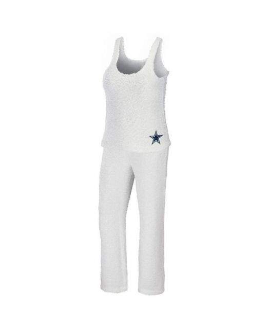 【送料無料】 ウェア バイ エリン アンドルーズ レディース タンクトップ トップス Women's Cream Dallas Cowboys Plus Size Cozy Scoop Neck Tank Top and Pants Set Cream