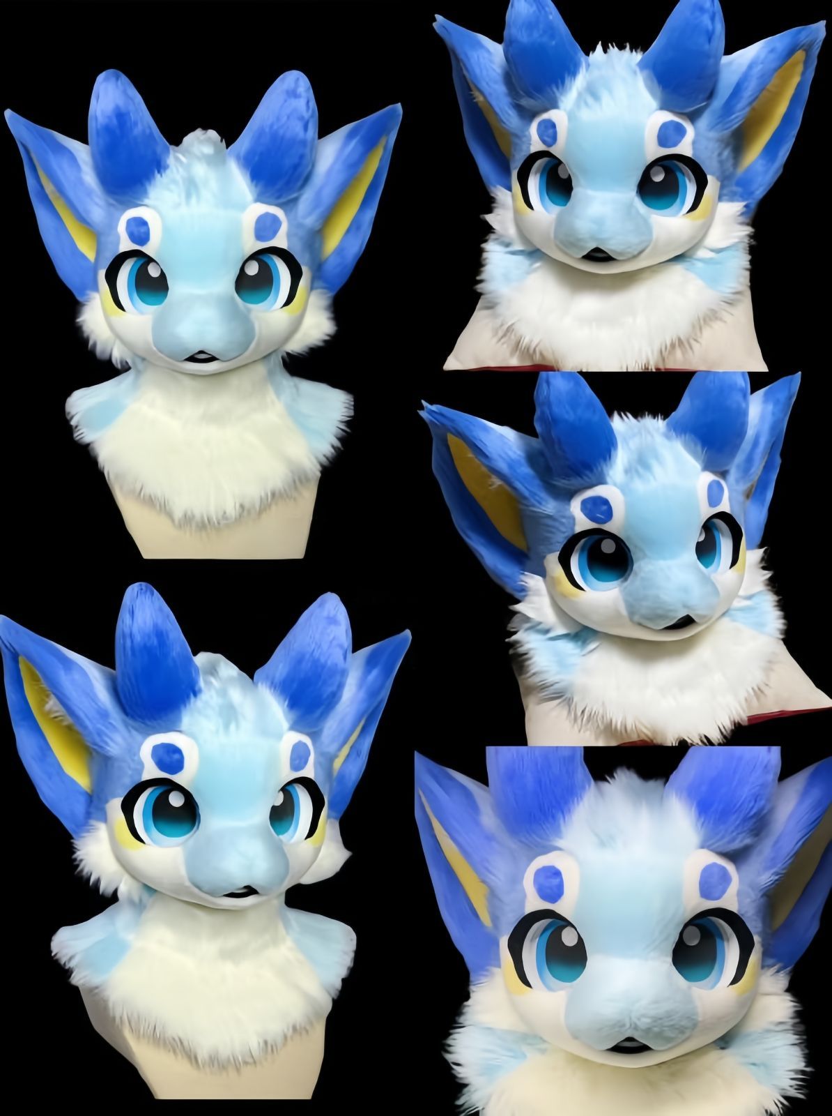 着ぐるみヘッド ドラゴン NO.350 青 ブルー 全頭ヘッド ケモノ ファースーツ ぬいぐるみ コスプレ コスチューム kigurumi 一点物