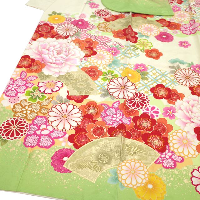 平和屋着物○豪華振袖 総絞り 舞花文 茶色地 正絹 逸品 AABD7597ph