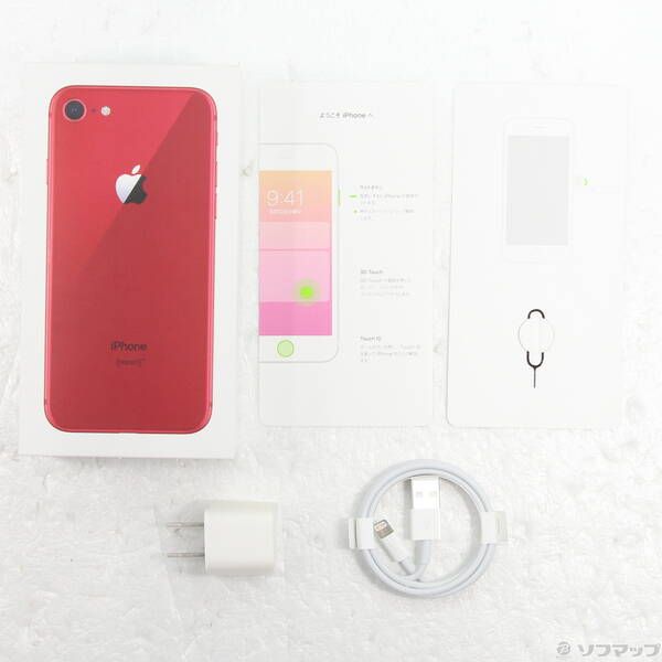 中古品〕 iPhone8 64GB プロダクトレッド MRRY2J／A SIMフリー【377