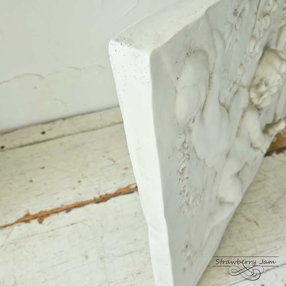 k754r122 ラッパを吹く天使 壁掛けシェルフ エンジェルレリーフ