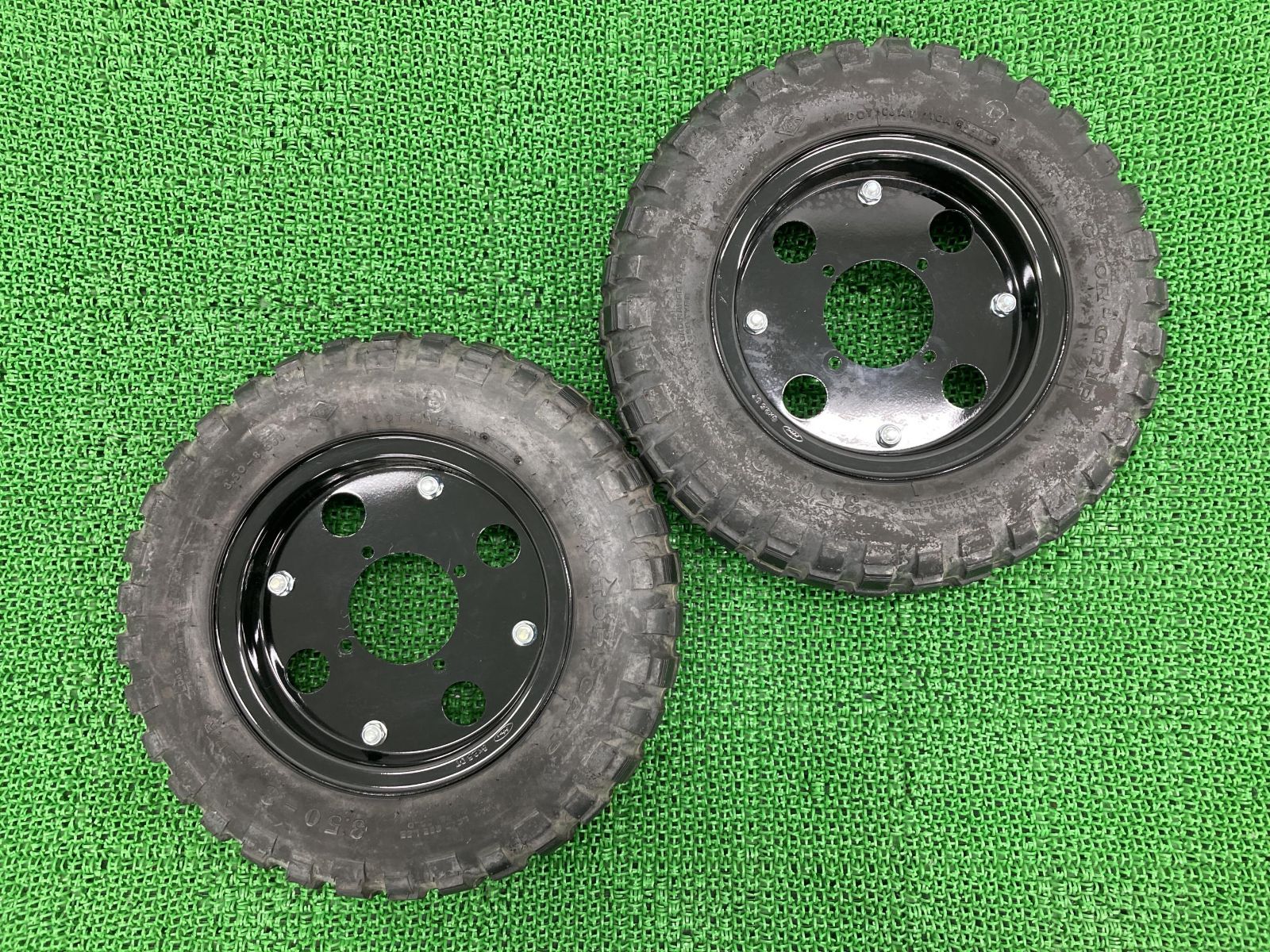 モンキー ホイール 前後 黒 AB27-1101*** ホンダ 純正 中古 バイク 部品 2001年式外し AB27 Monkey 歪み無し タイヤ付き 車検 Genuine