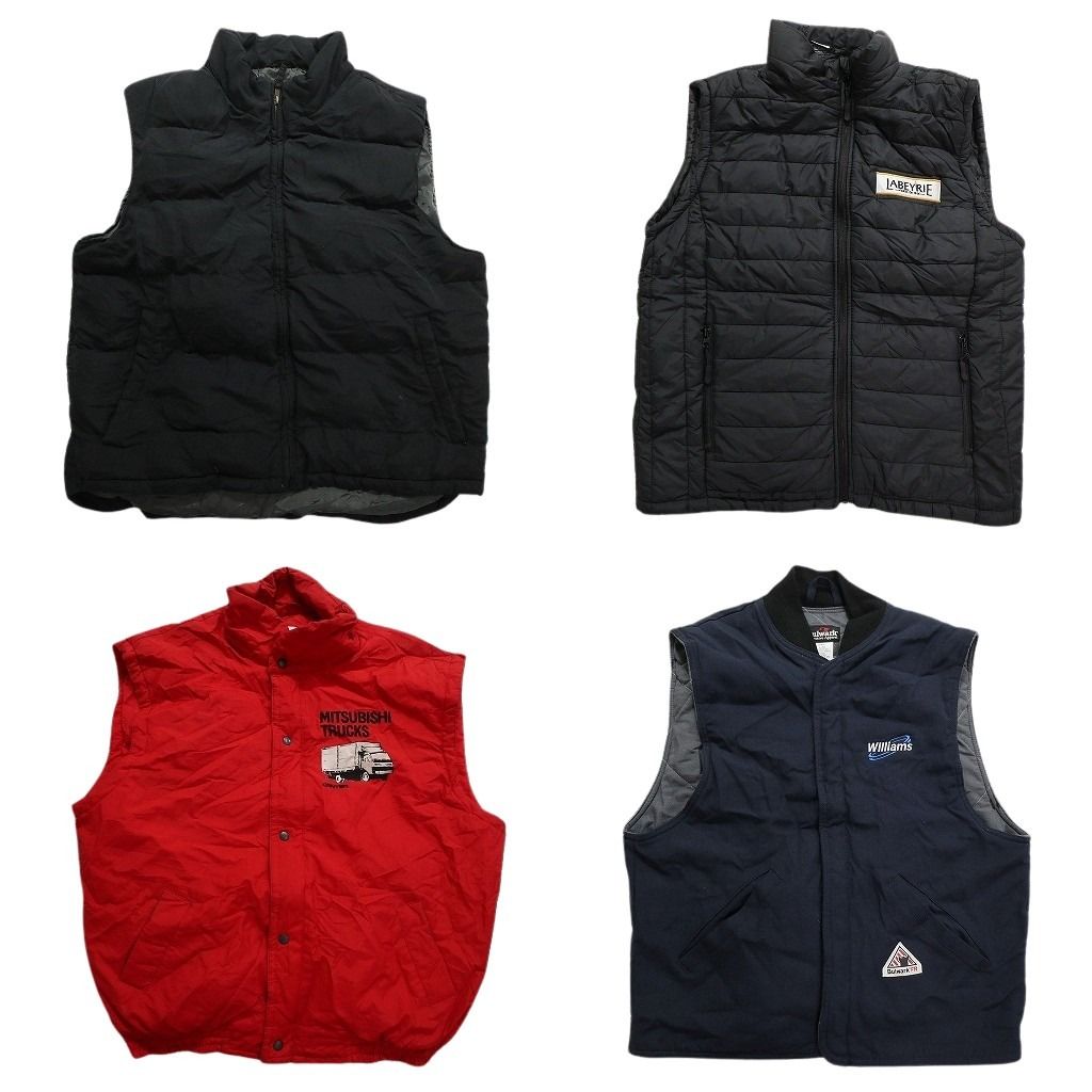 古着卸 まとめ売り ヘビー ベストMIX ジャケット 4枚セット (メンズ L  