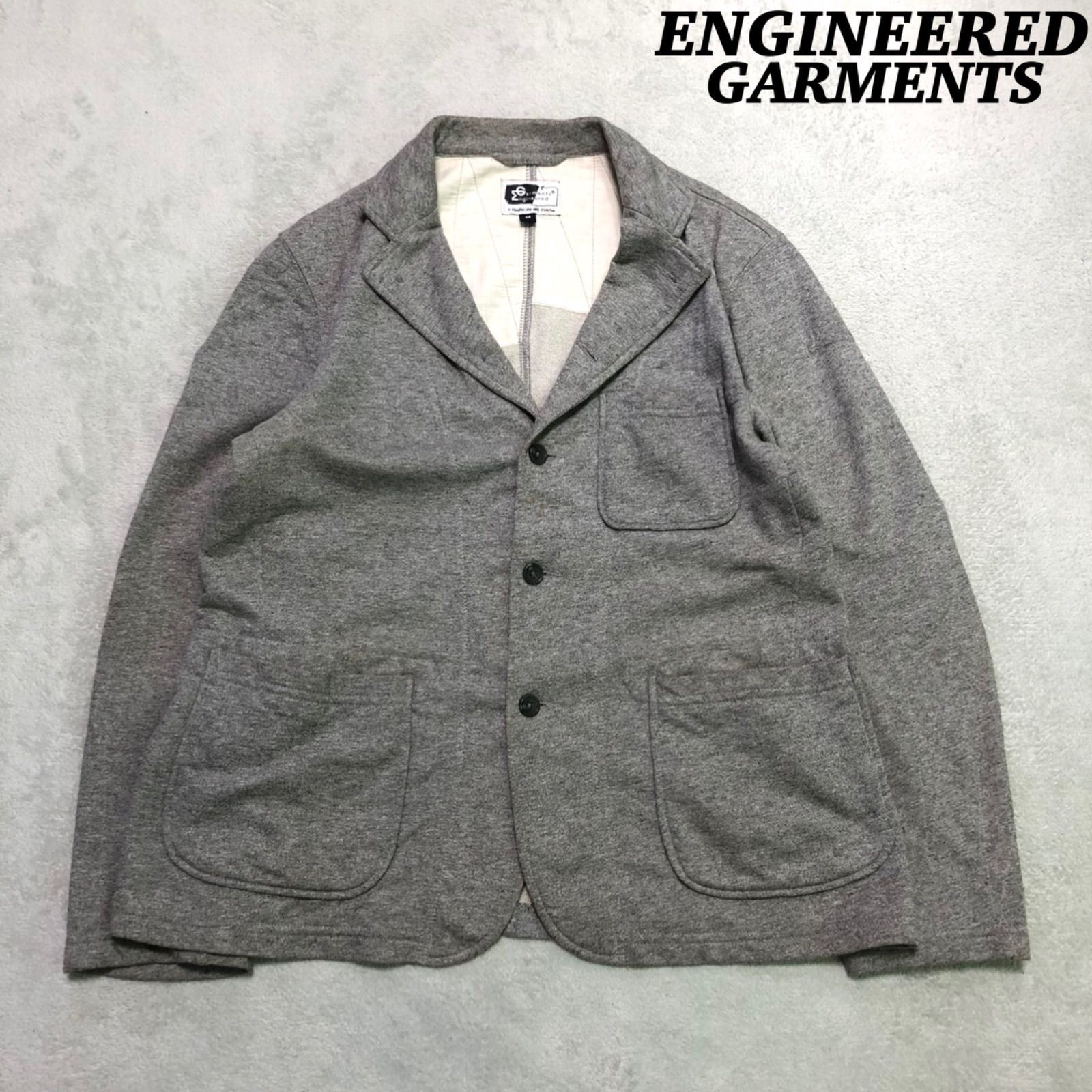 ENGINEERED GARMENTS テーラードジャケット スウェット USA製 アメリカ製 Mサイズ グレー エンジニアードガーメンツ