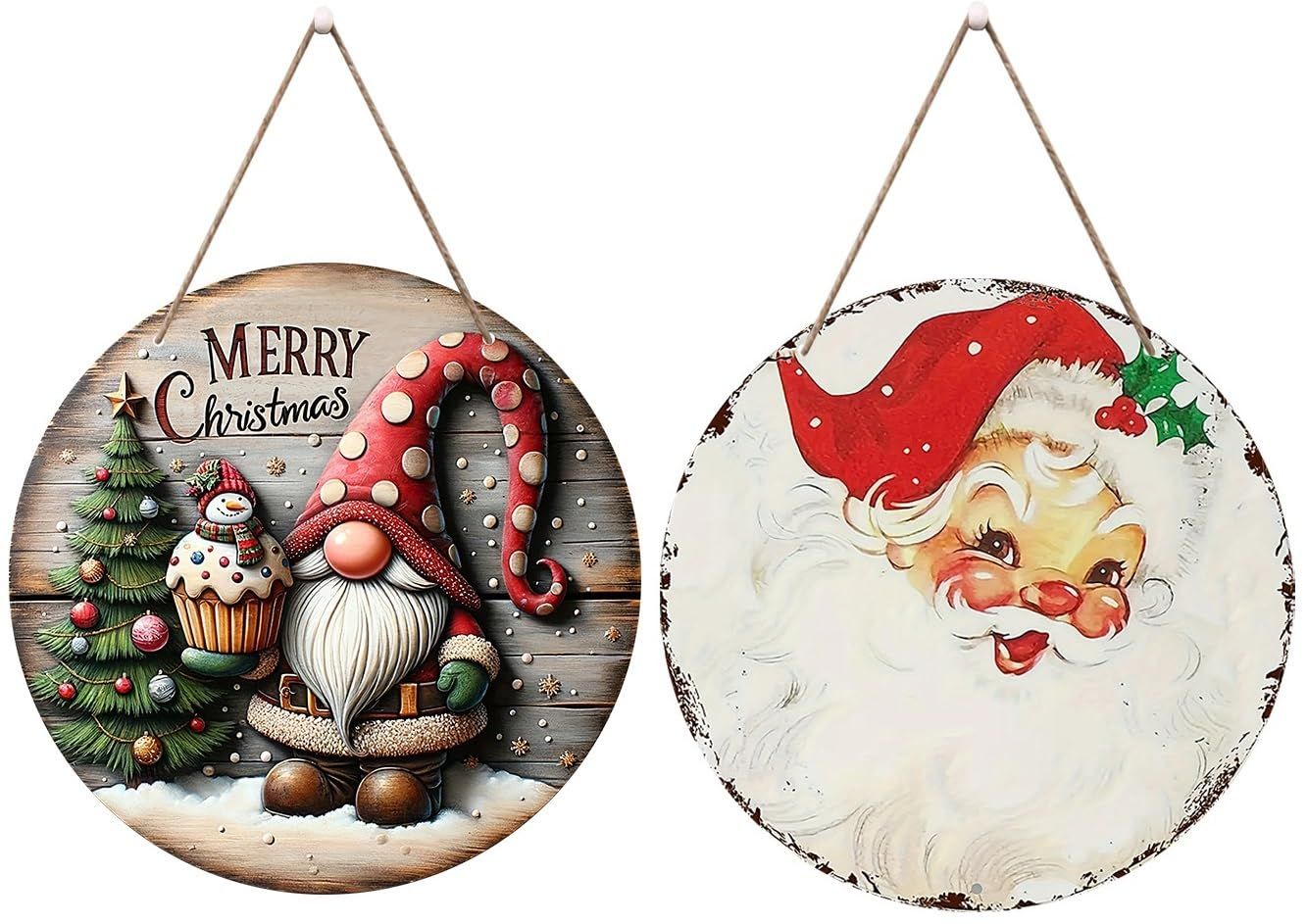 クリスマスリース Merry Christmas‼️ぷうあ❣️２つセット‼️ 即納】2個セット クリスマス リース 直径 20cm 木製 クリスマス