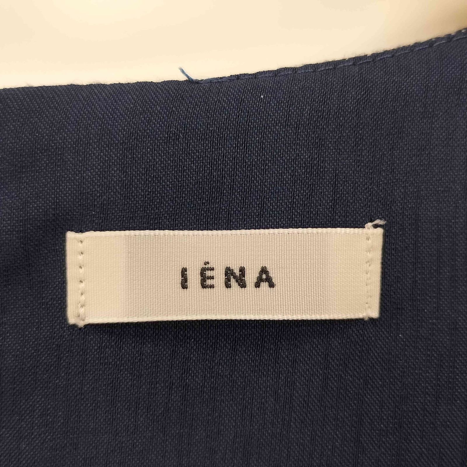 美品　22SS イエナ　デニムライクスクエアショルダーオールインワン　38 IENA（イエナ）の「デニムライクスクエアショルダー