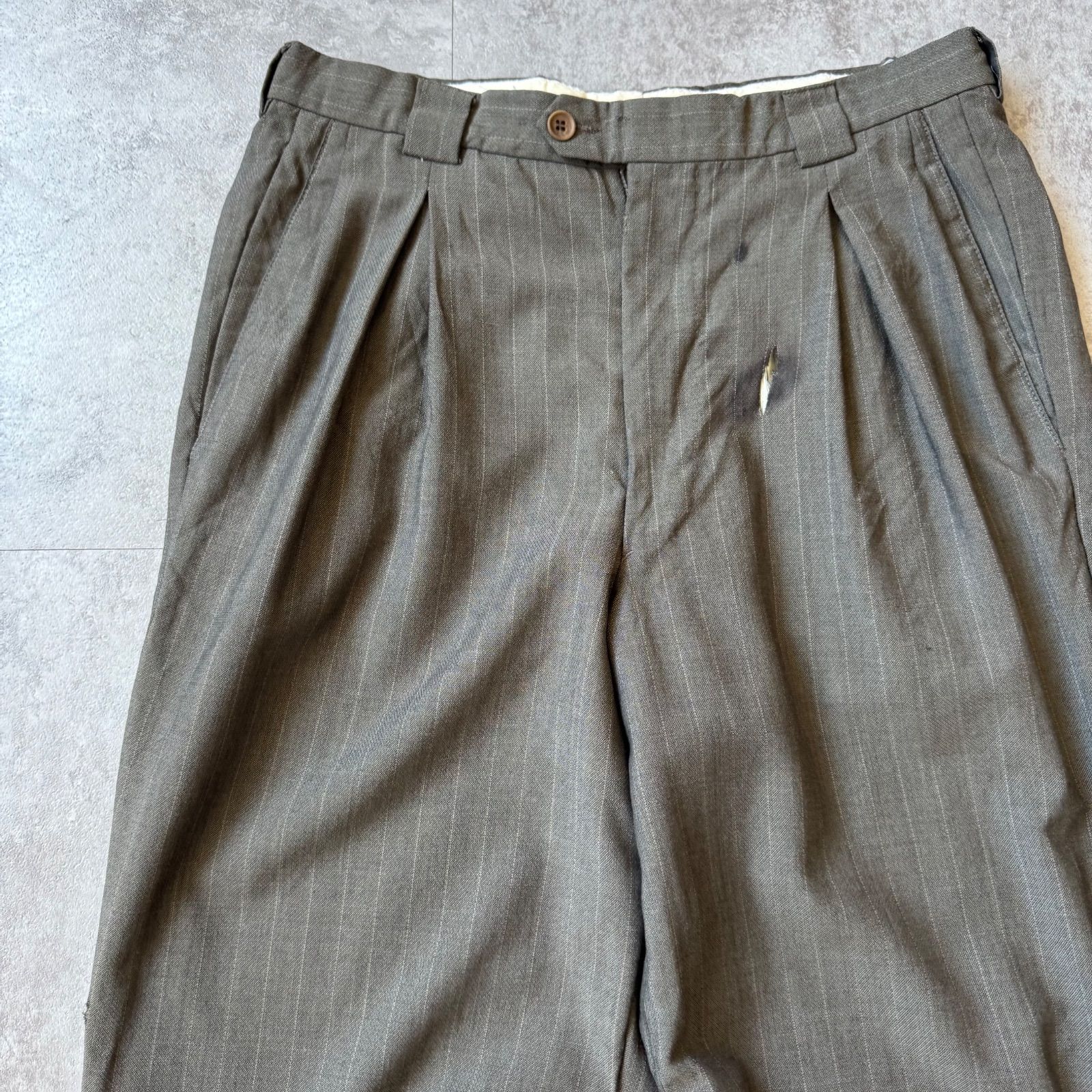 90s GIORGIO ARMANI ワイドスラックス　ストライプ 90s 