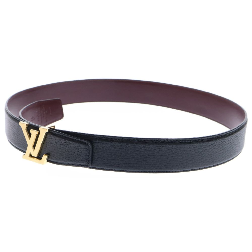 LOUIS VUITTON (ルイヴィトン) LVバックル レザーベルト ボルドー