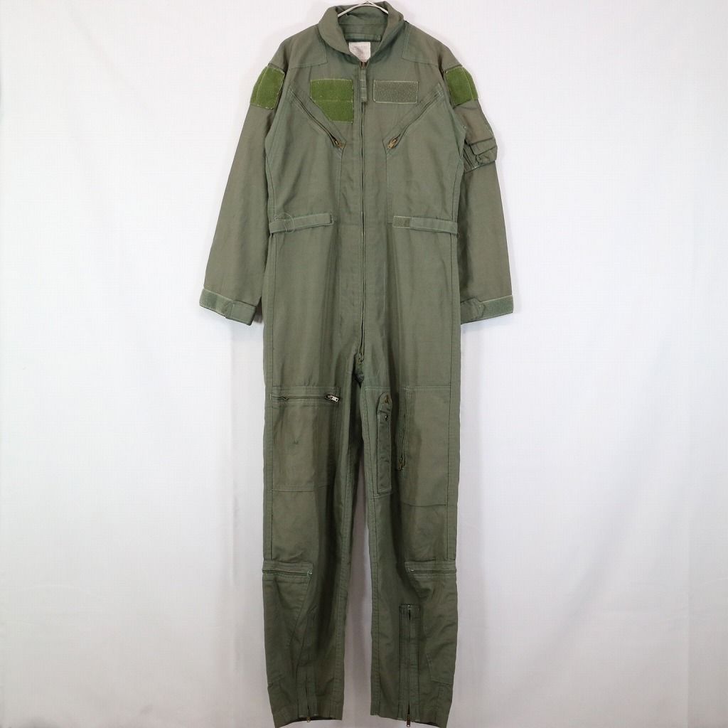 SALE/ 80年代 米軍実物 U.S.ARMY ジャンプスーツ オールインワン ミリタリー オリーブ (メンズ 38L) 中古 古着 N8433