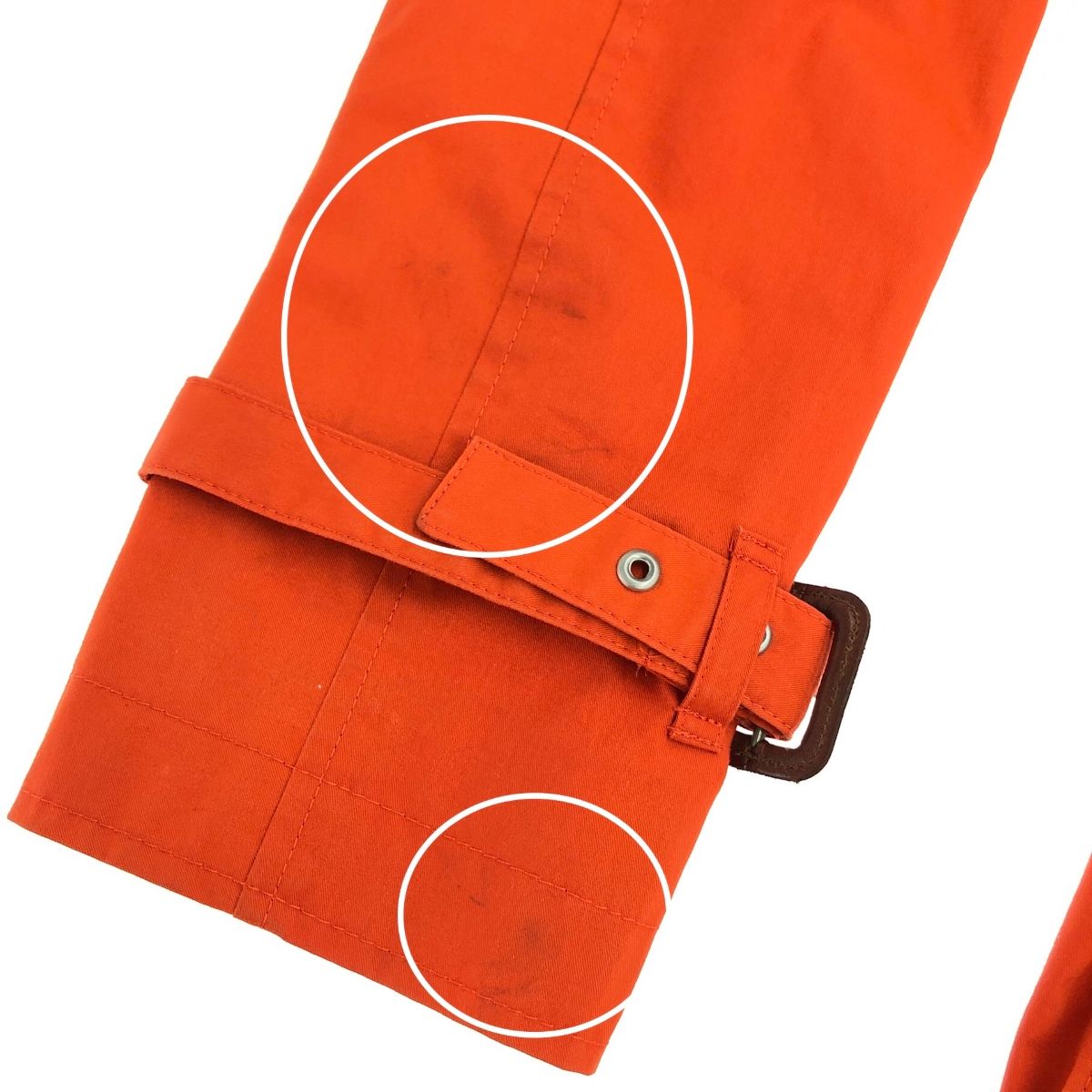 Burberry オレンジトレンチコート サイズ38 BURBERRY Polyester Trench Coat Orange 38 | PLAYFUL