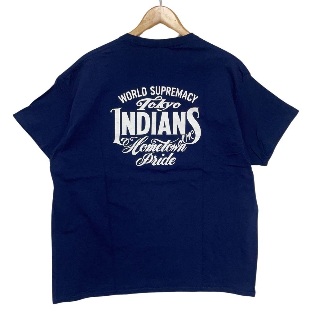 TOKYO INDIANS トウキョウインディアンズ ロゴ プリント Tシャツ ネイビー サイズXL 正規品 / 34613 - メルカリ