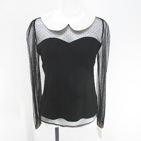 芽風 メフウ 長袖 Tシャツ カットソーロンT 38 黒系 ブラック