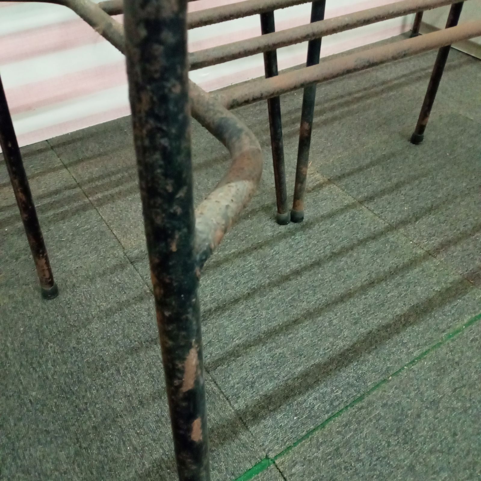 ◯ レトロ 3個セット 当時物 古い鉄脚 アイアンテーブル脚 作業台 店舗