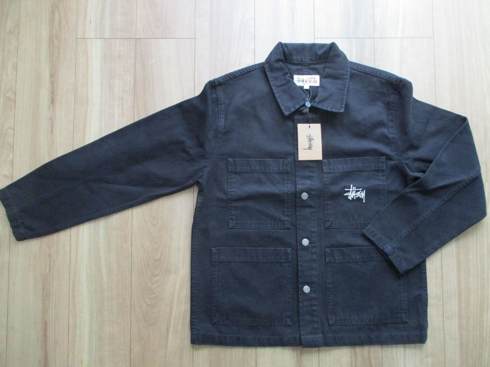 【SFJ様専用】ステューシー デニムジャケット レギュラーカラー ブラック シャツ 【2015最新作】