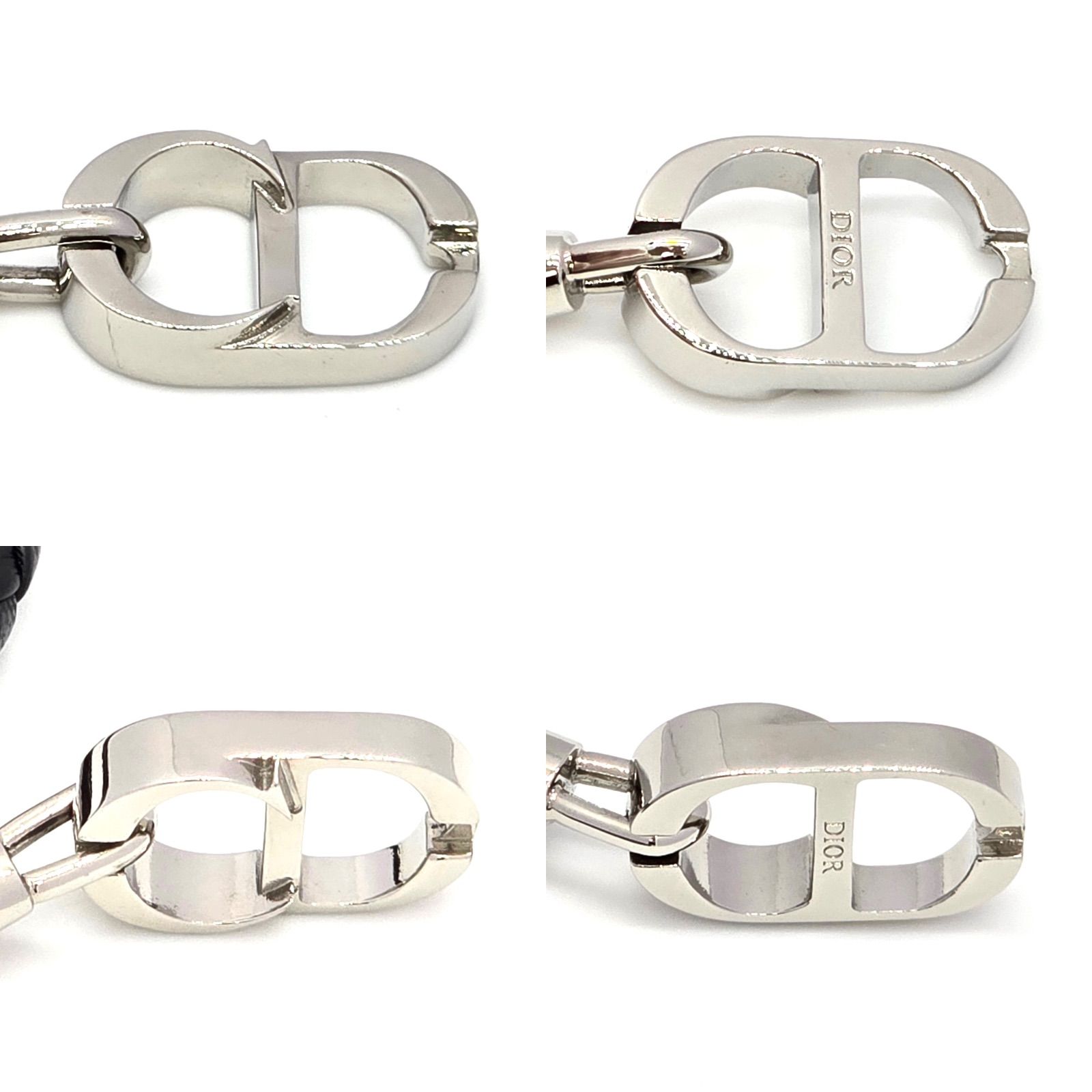 DIOR ディオール CD Icon ブレイドレザー ダブルブレスレット M
