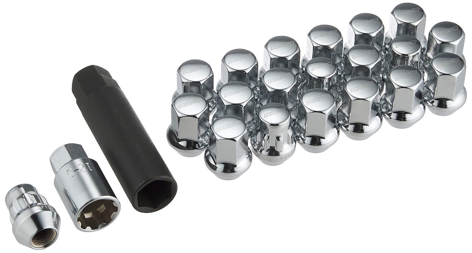 RAYS レイズ 17HEXロック-ナットセット 5ホール用 M12×1.25 CP メッキ 74082000001CP
