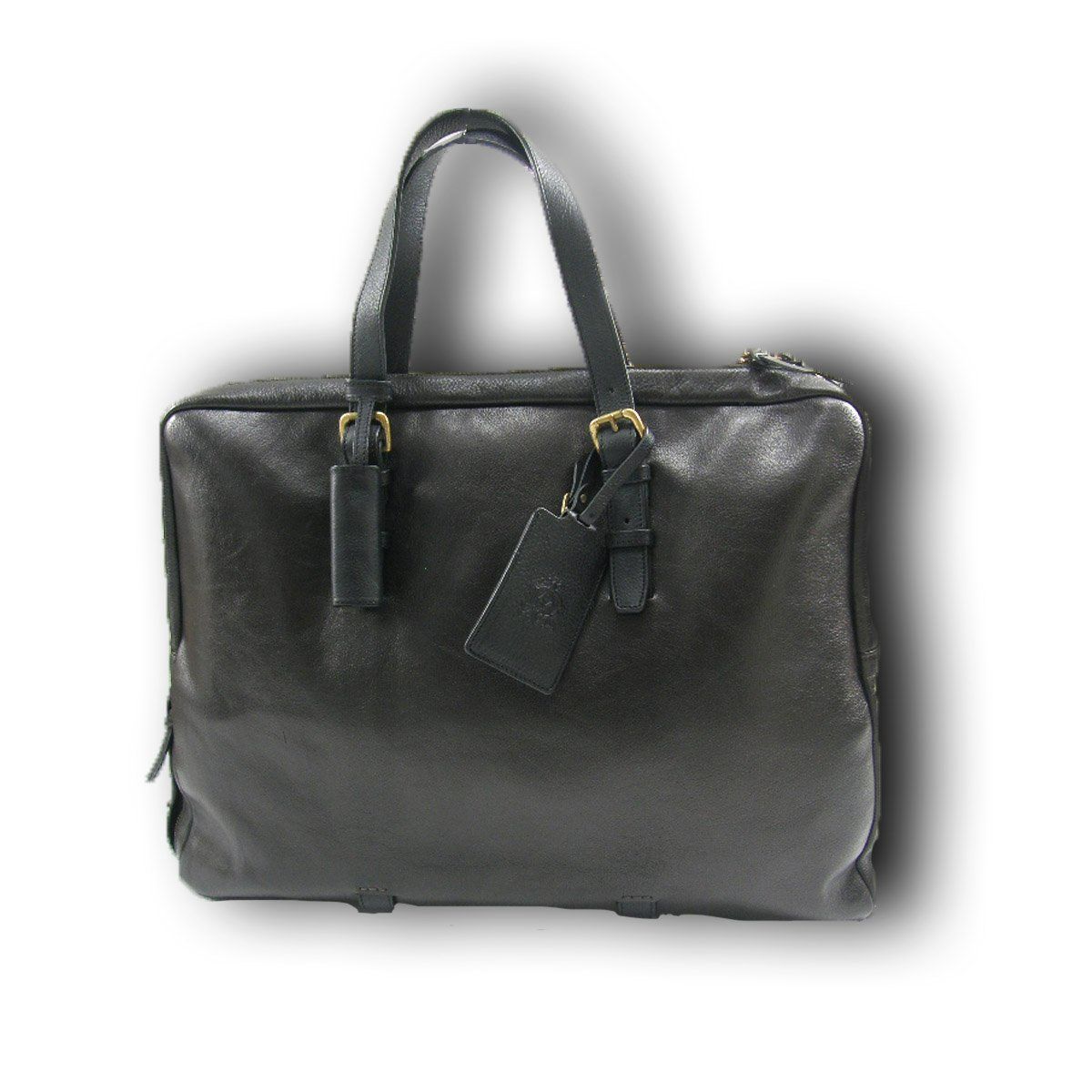 新品】 dunhill ／ ダンヒル 大型 バッグ 水牛革 レザー 肩掛け PC 