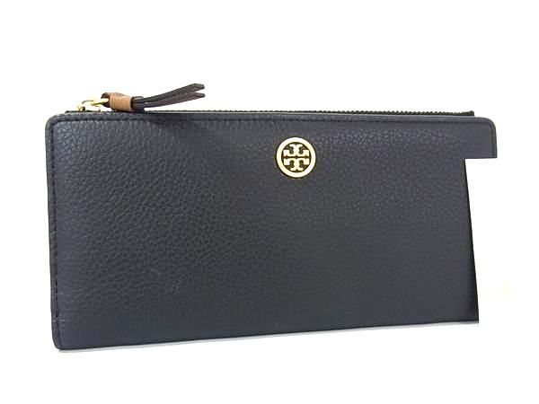 TORY BURCH トリーバーチ レザー 二つ折り 長財布 ウォレット 札入れ 小銭入れ ブラック系×マルチ FM4518