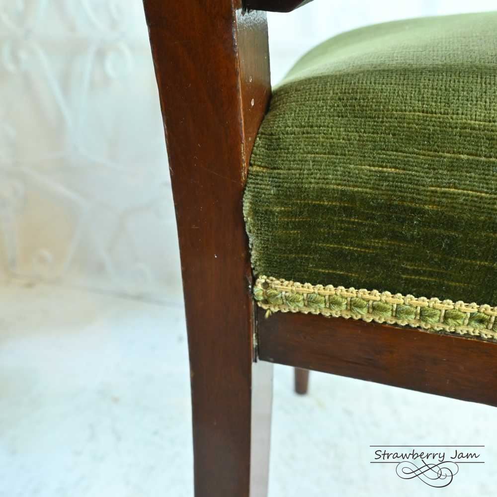 L3705-206-2 英国アンティーク エドワーディアン 布張りチェア L3705-206-2 英国アンティーク エドワーディアン 布張りチェア L3705