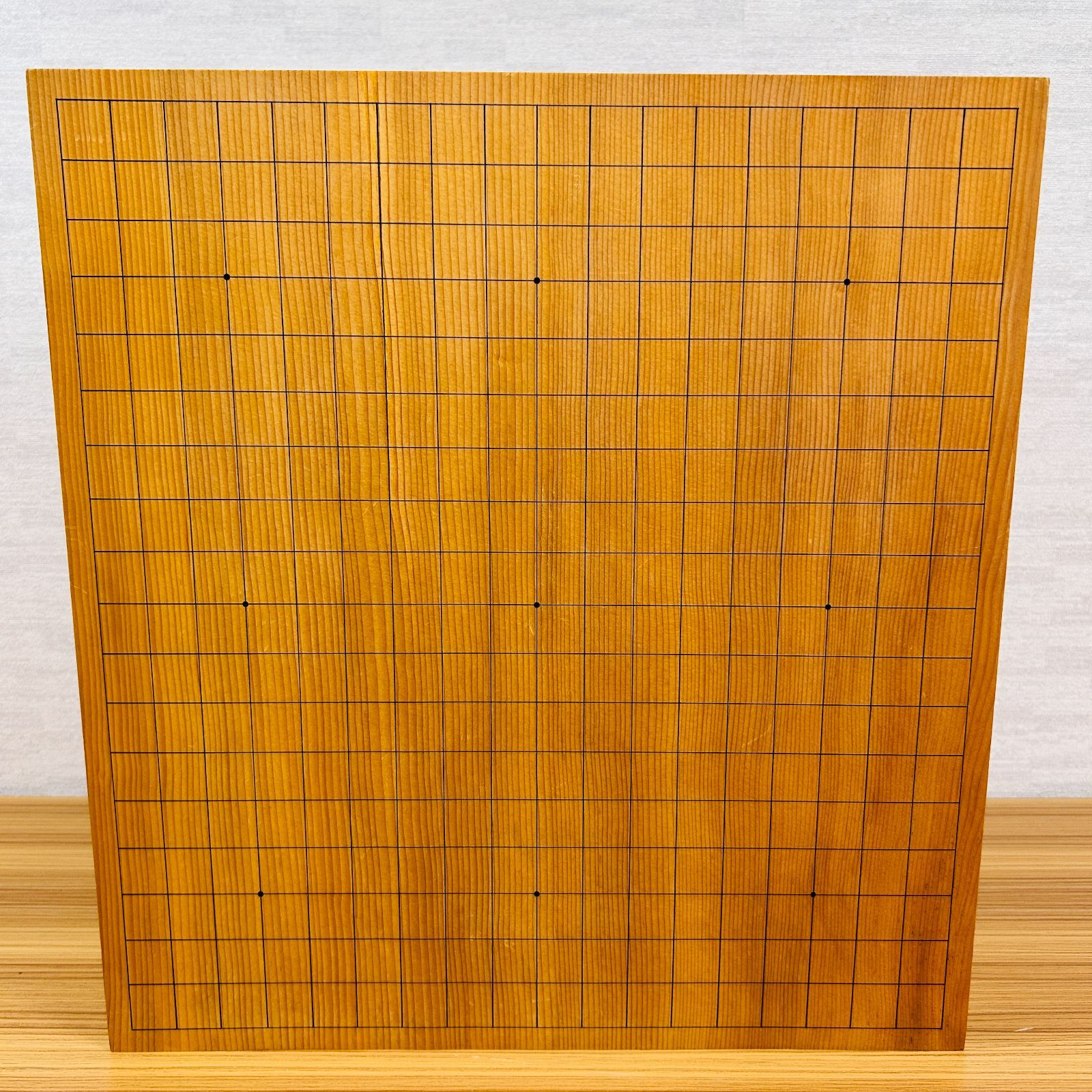 脚付碁盤 5.9寸4分 天地柾 柾目 ヘソ有り 19路盤 15kg 囲碁