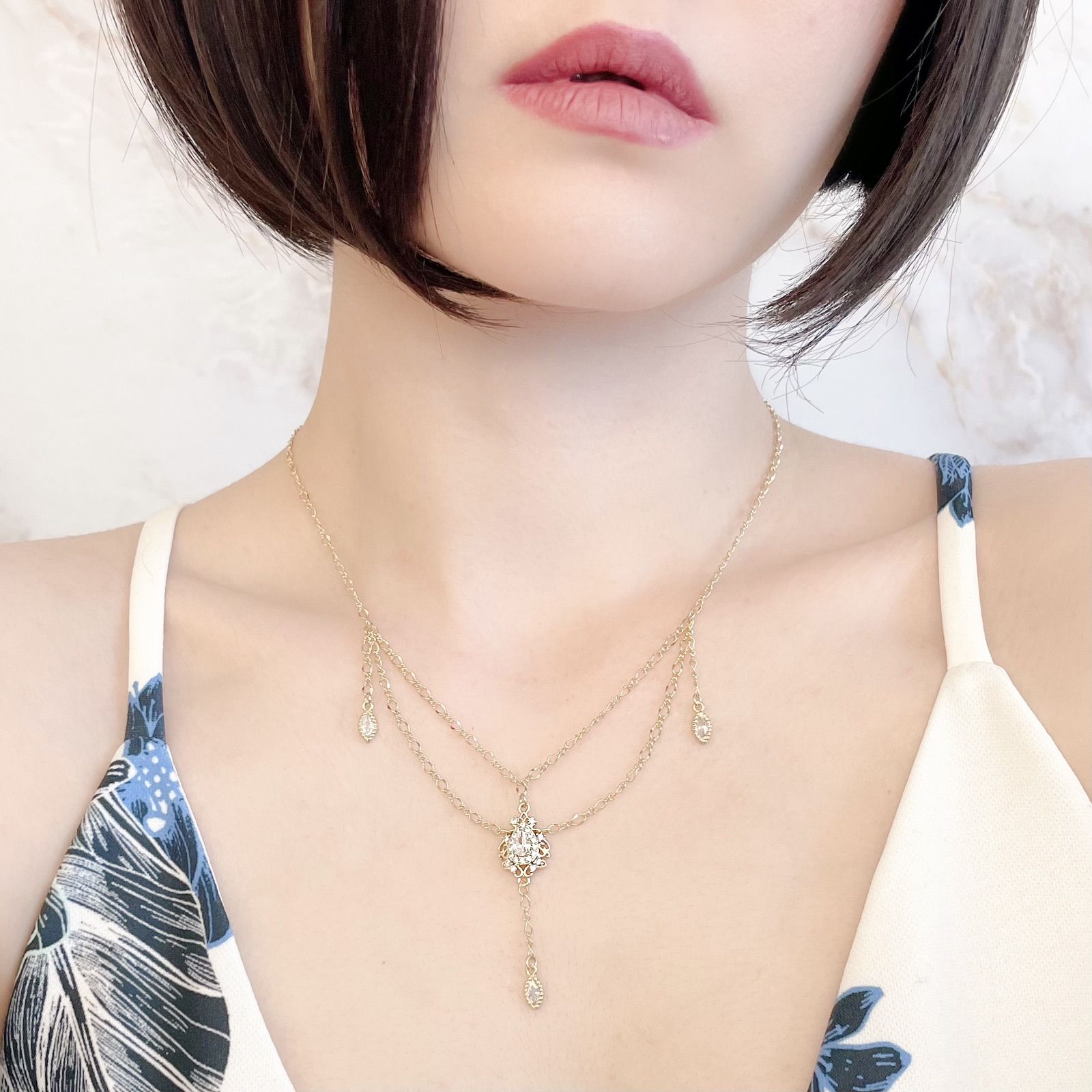 儚い夢:キュービックジルコニアのチョーカーネックレス SV421 儚い夢:キュービックジルコニアのチョーカーネックレス SV421