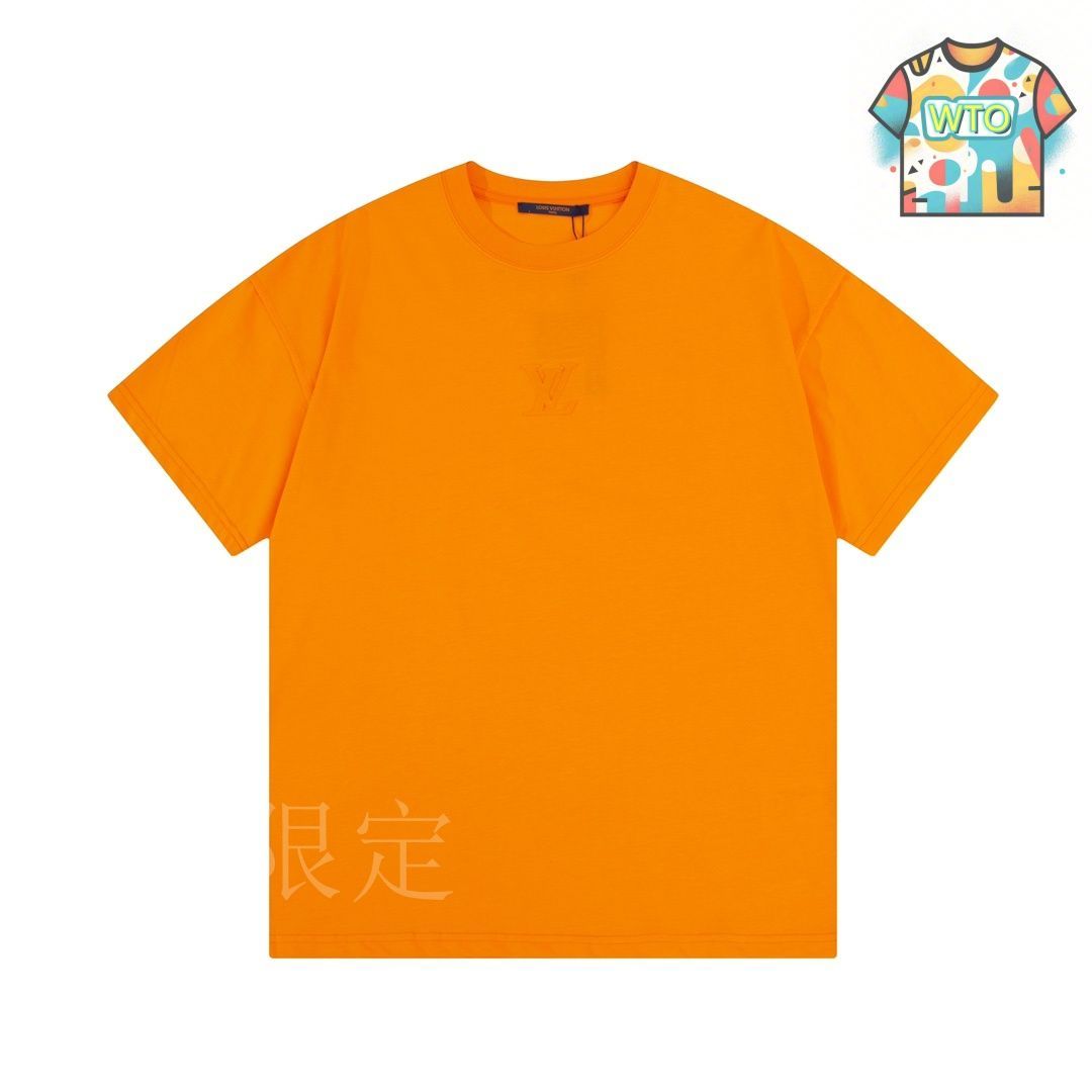 Louis Vuittonクリップセット半袖シャツ S オレンジ　マネークリップ Louis Vuittonクリップセット半袖シャツ S オレンジ