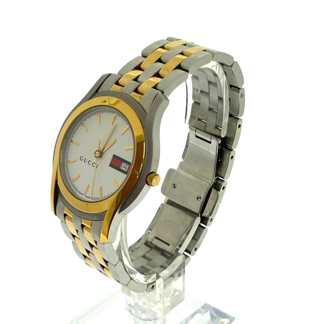 美品 稼働 GUCCI アナログ腕時計 5500m 稼働品 GUCCI グッチ 腕時計 5500M Gクラス シェリー
