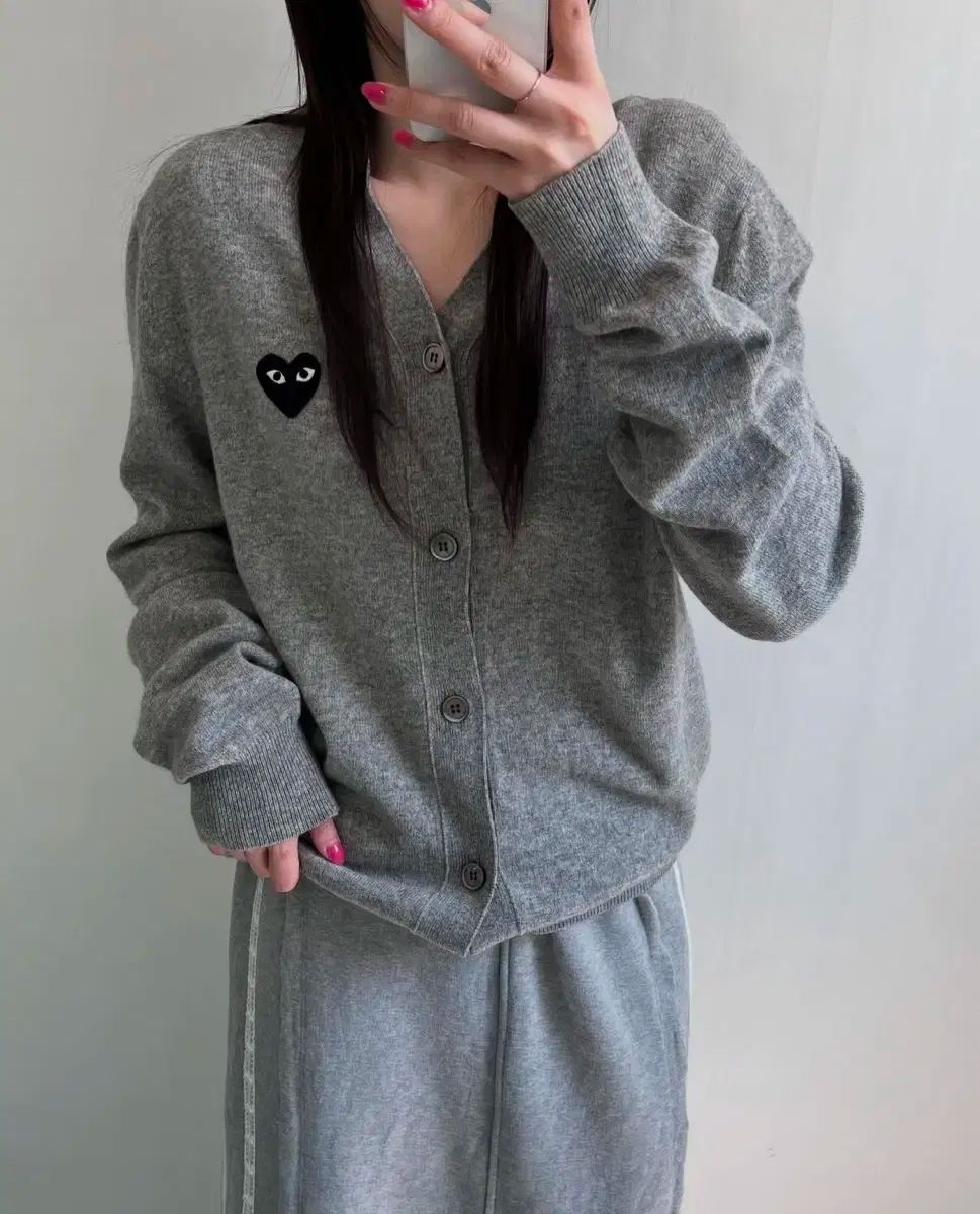 Comme des garcons COMME des GARCONS コム デ ギャルソン グレー ニット カーディガン