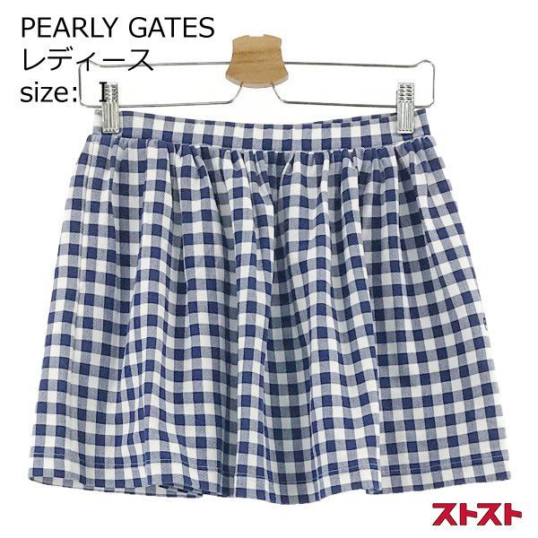 PEARLY GATES パーリーゲイツ スウェットスカート ギンガムチェック柄