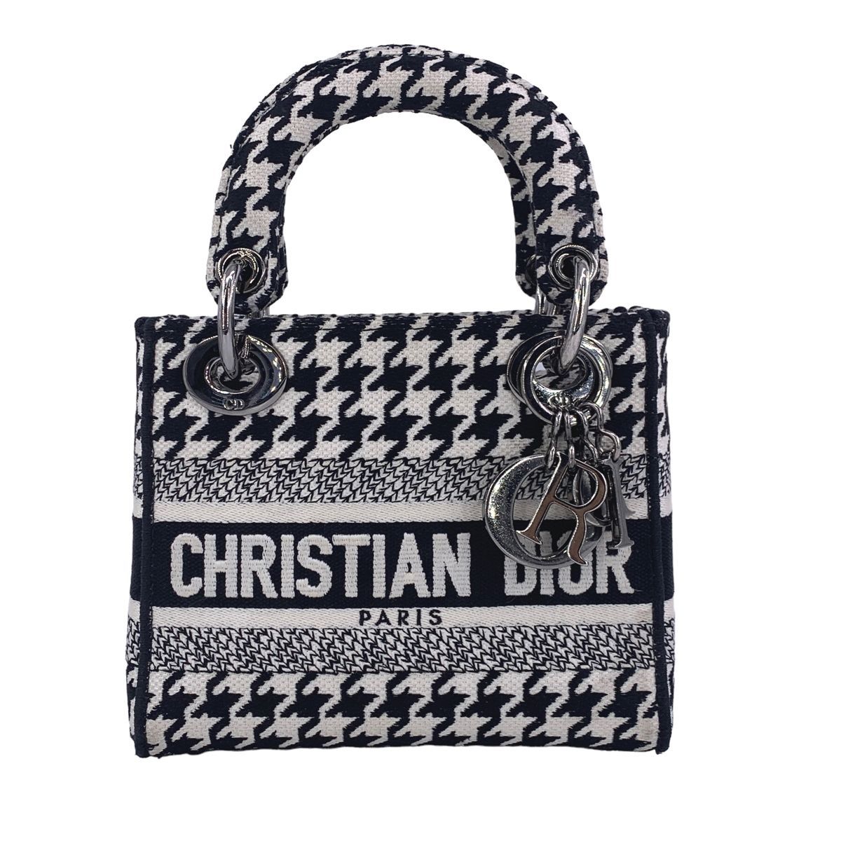 【中古】 Christian Dior クリスチャン・ディオール LADY D-LITE バッグ ミニ ショルダーバッグ キャンバス 千鳥格子  レディディオール 23020569 AO