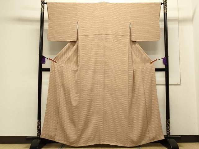 平和屋着物○人形作家・ホリヒロシ 上質な小紋 麻の葉文様 正絹 逸品  