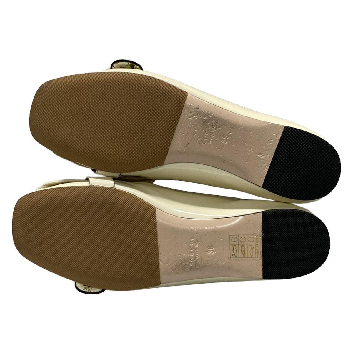 GUCCI マーモント　リボン付きフラットシューズ　サイズ37.5 GUCCI マーモント リボン付きフラットシューズ サイズ37.5