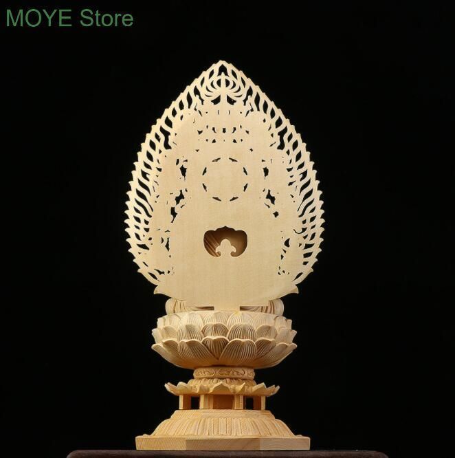 極上品/綺麗 総檜材 仏教工芸品 木彫仏像 精密彫刻 仏師で仕上げ