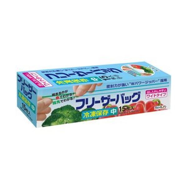 まとめ 日本サニパック スマートキッチンフリーザーバッグ 中 透明 KS37 1パック 15枚 ×50セット